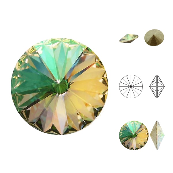 Swarovski Rivoli - Crystal Luminous Green